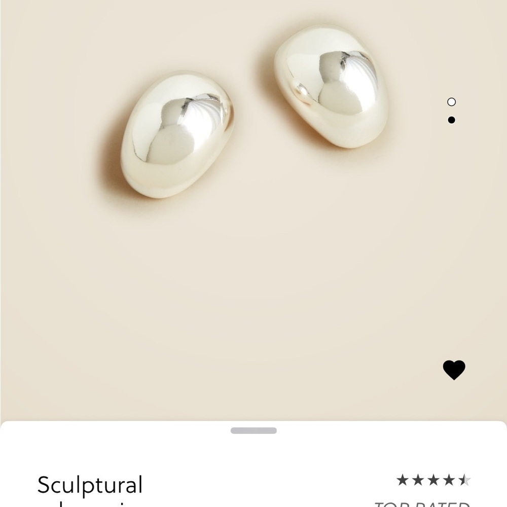 J. Crew Silver Sculptural Earrings NWOT comes with a pouch .